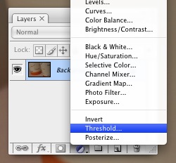 Photoshop - Adjustment Layer - Threshold