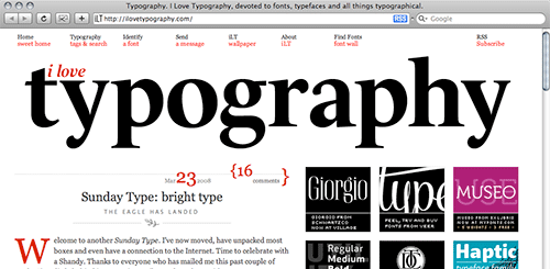 I love Typography